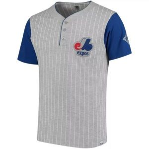 Majestic Expos Cooperstown Collection Henley Shirt